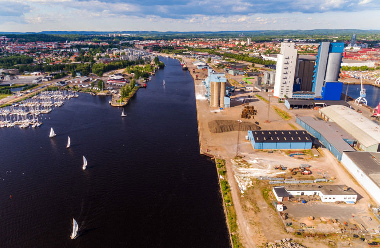 Flygfoto &ouml;ver Halmstad